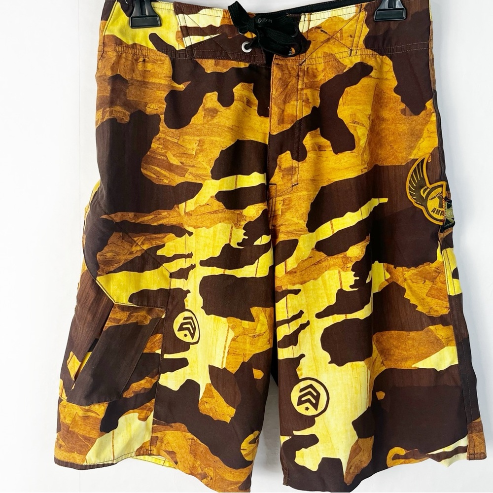 Analog Men’s Brown/Yellow Swim Shorts